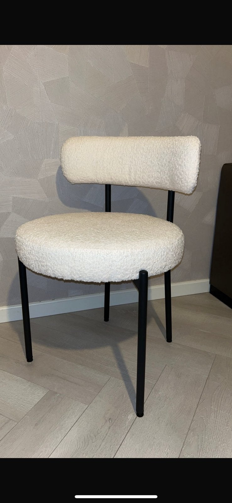 Teddy eetkamerstoelen japandi beige, Huis en Inrichting, Stoelen, Ophalen of Verzenden, Zo goed als nieuw