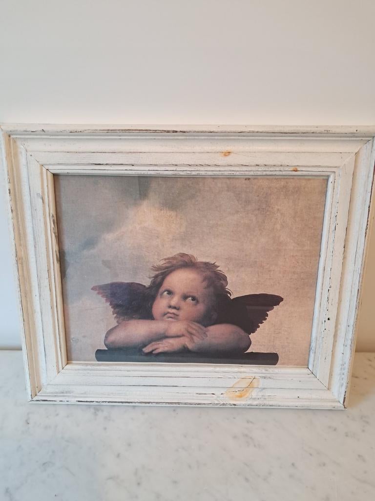 Schilderij engel, Minder dan 50 cm, 50 tot 75 cm, Ophalen of Verzenden, Zo goed als nieuw