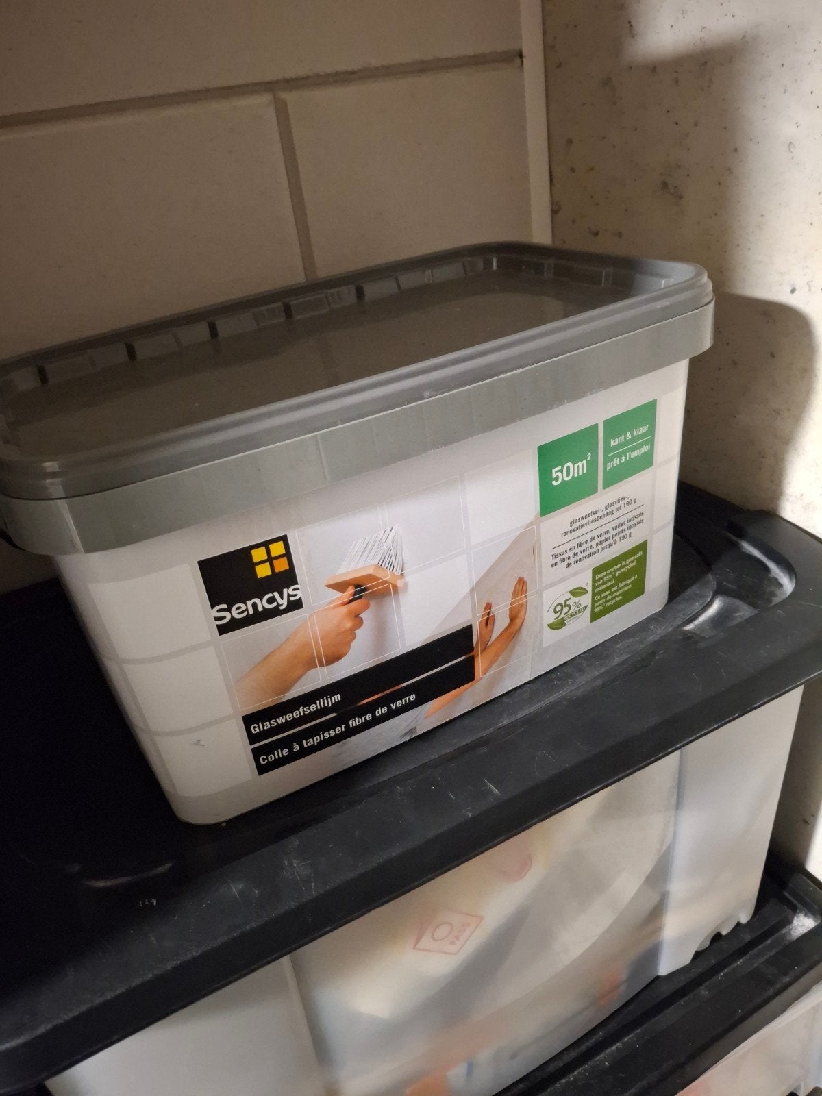 Sencys behanglijm praxis, Huis en Inrichting, Ophalen, Glasvezelbehang, 25 tot 50 m², Overige merken