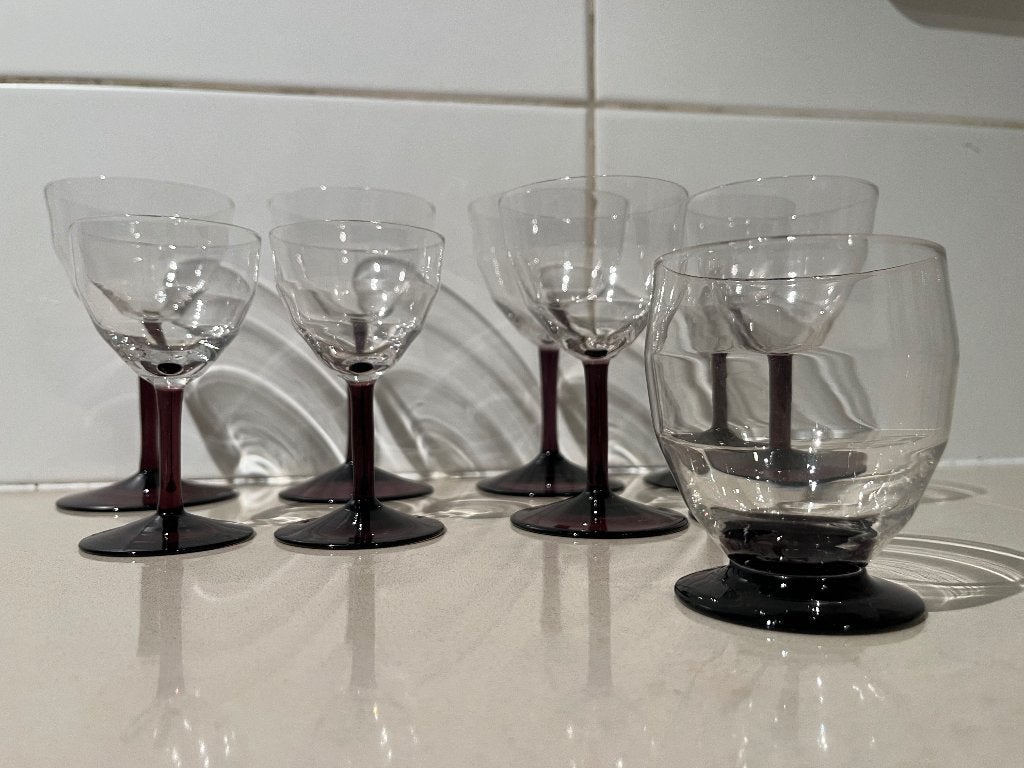 Drinkservies Art Deco 9 glaasjes, Antiek en Kunst, Ophalen of Verzenden