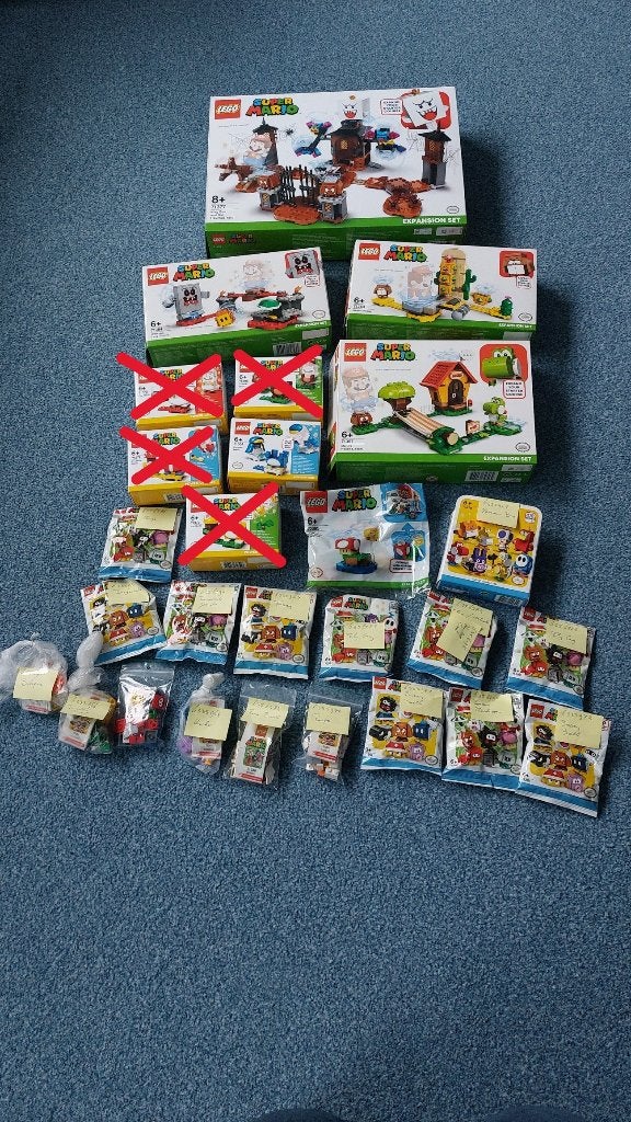 Lego Super Mario - diverse sets - compleet, Lego, Ophalen of Verzenden, Zo goed als nieuw, Complete set