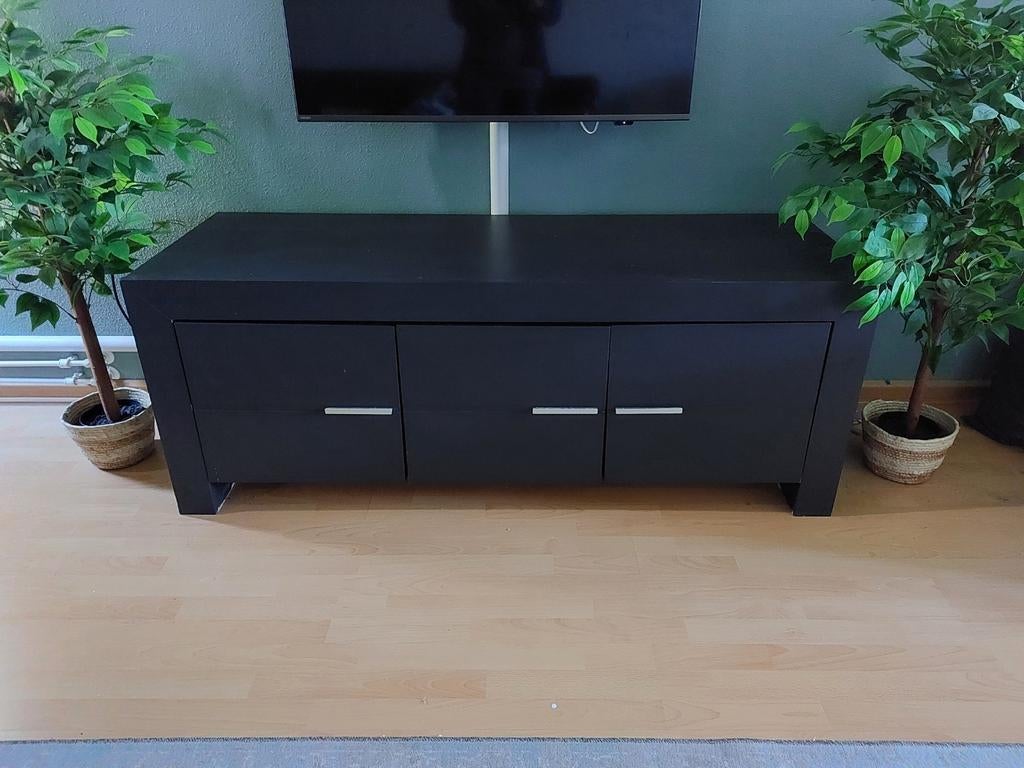 Eiken fineer tv kast en dressoir kast, 100 tot 150 cm, Eikenhout, Ophalen of Verzenden, 25 tot 50 cm