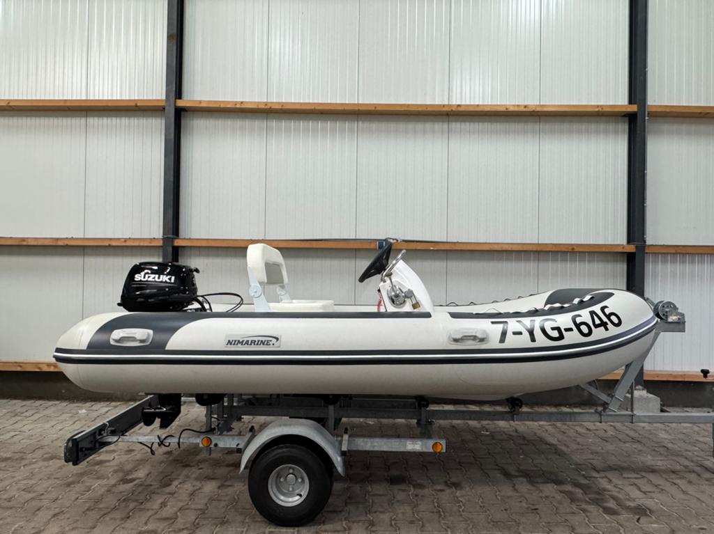 Nimarine MX-360 Rubberboot 20 pk suzuki zo goed als nieuw, Nieuw, Nimarine, Inclusief trailer, Ophalen