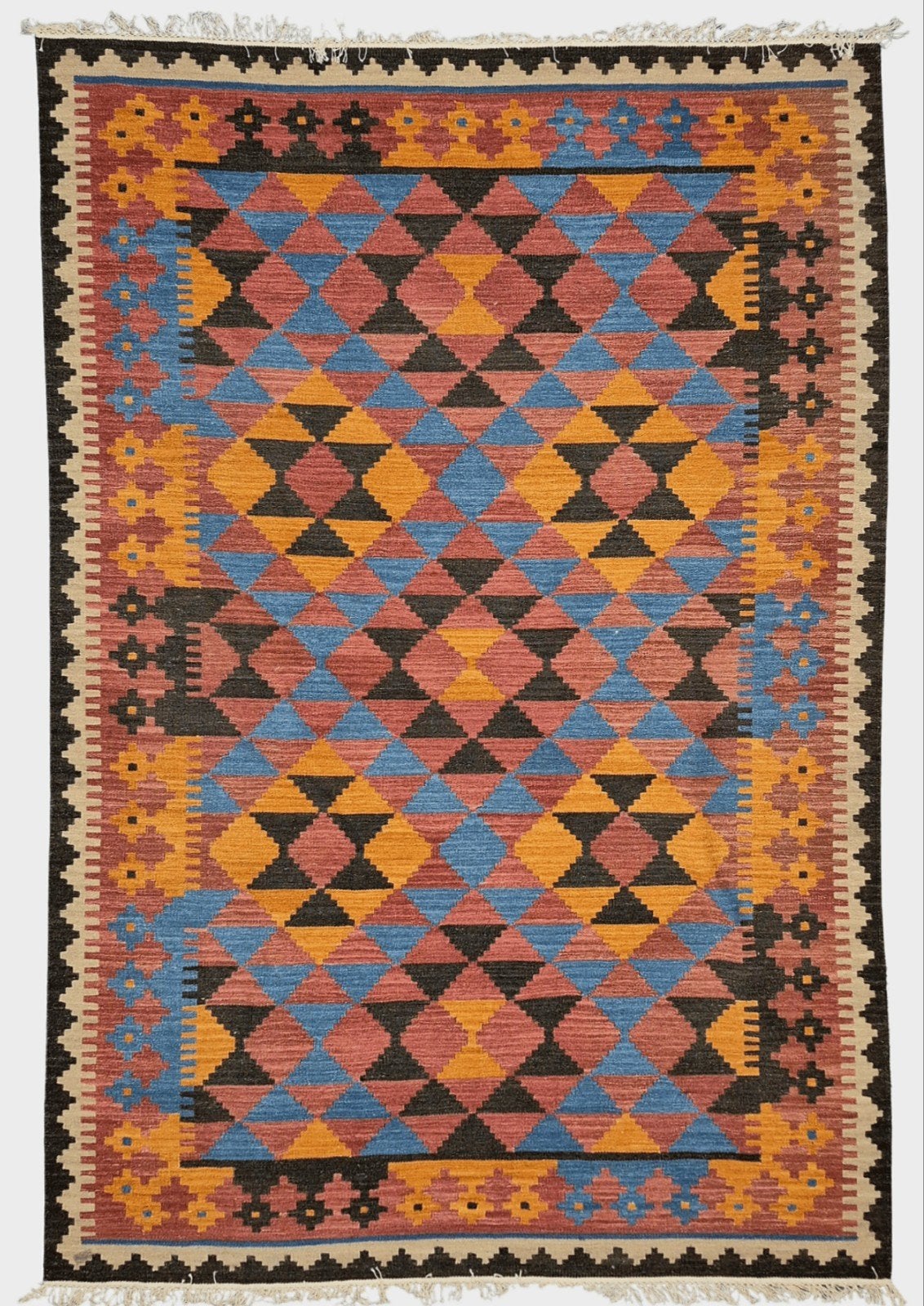Afgan tribal Kelim 300x200 wollen vloerkleed handgeknoopt, 1185VB, De handelmaatschappij, 200 cm of meer, Ophalen of Verzenden