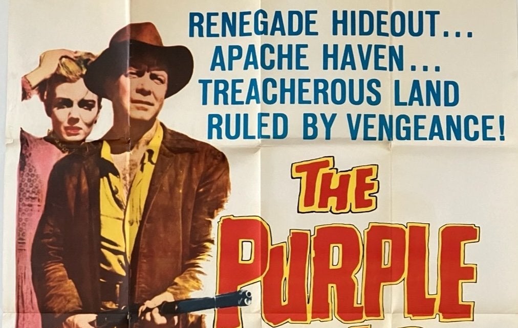 The Purple Hills (1961) - Western - Originele filmposter, Verzenden, Gebruikt, A1 t/m A3, Film en Tv
