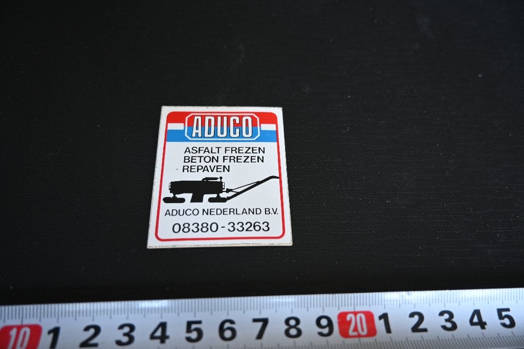 sticker ede ADUCO asfalt beton frezen repaven, Ophalen of Verzenden, Zo goed als nieuw