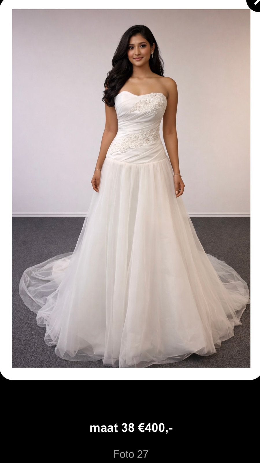 Elegante Trouwjurk met Kant en Satijn