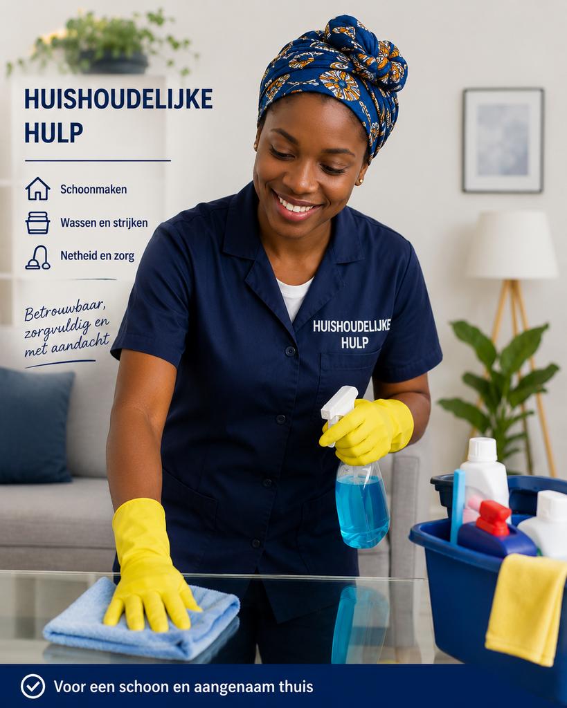 Betrouwbare en Ervaren Huishoudelijke Hulp Aangeboden, Vacatures, 33 - 40 uur, MBO, Vanaf 5 jaar, Tijdelijk contract