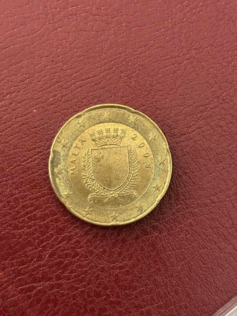 Malta 20 cent munt 2008, Postzegels en Munten, Munten | Europa | Euromunten, Ophalen of Verzenden, Malta, 20 cent, Losse munt