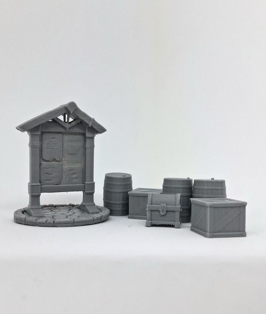 Dorp decoratie set D&D, Ophalen of Verzenden, Nieuw, 1:50 of kleiner, Diorama