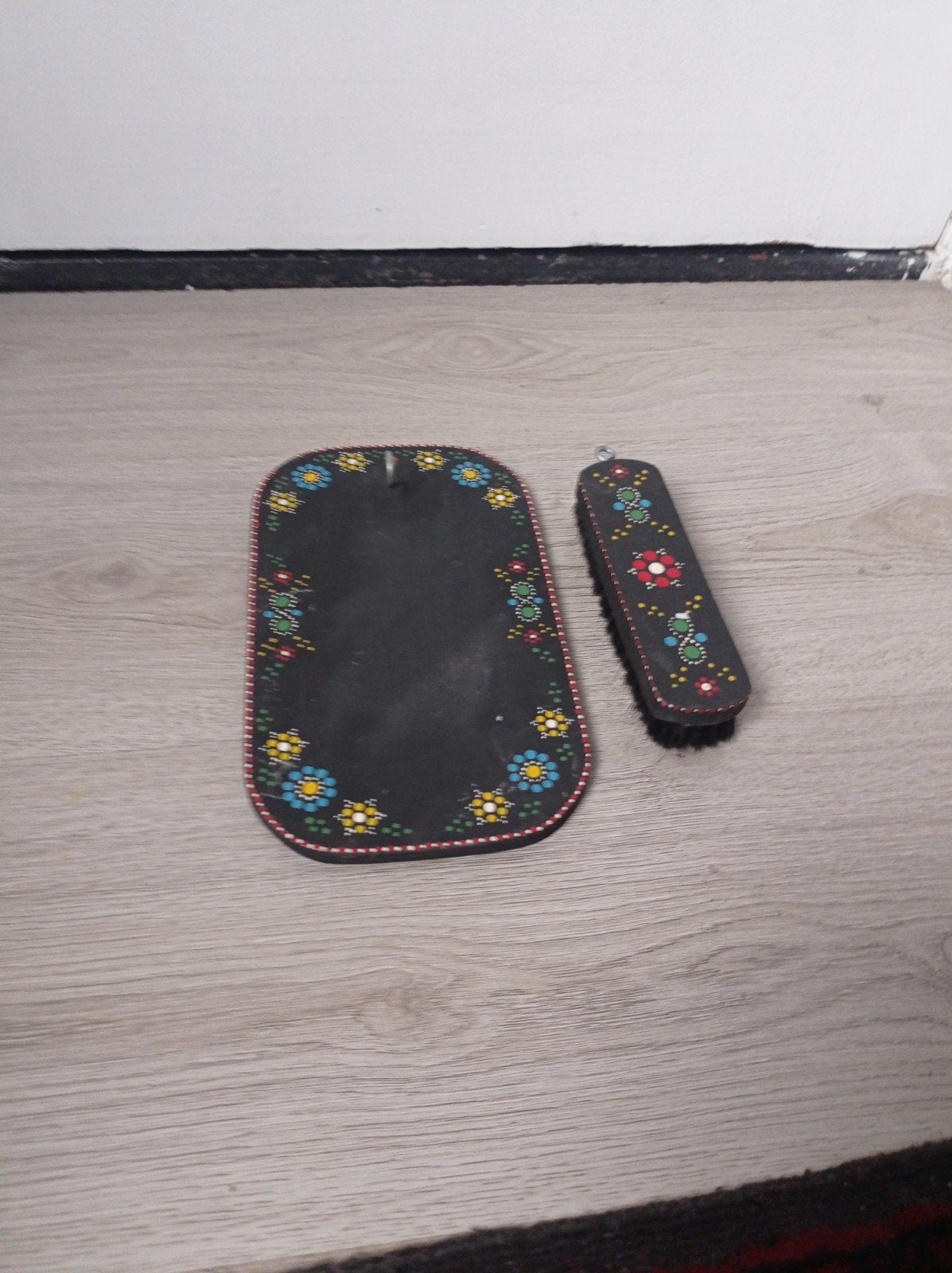 Vintage set kledingborstel 25 x 15 cm, Ophalen of Verzenden