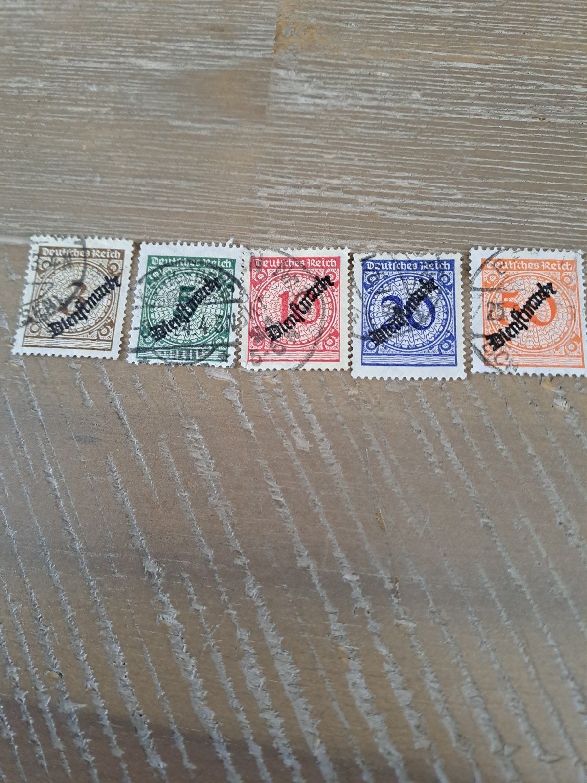Duitse Rijk dienstmarken mi.99-103, Postzegels en Munten, Ophalen of Verzenden, Duitse Keizerrijk