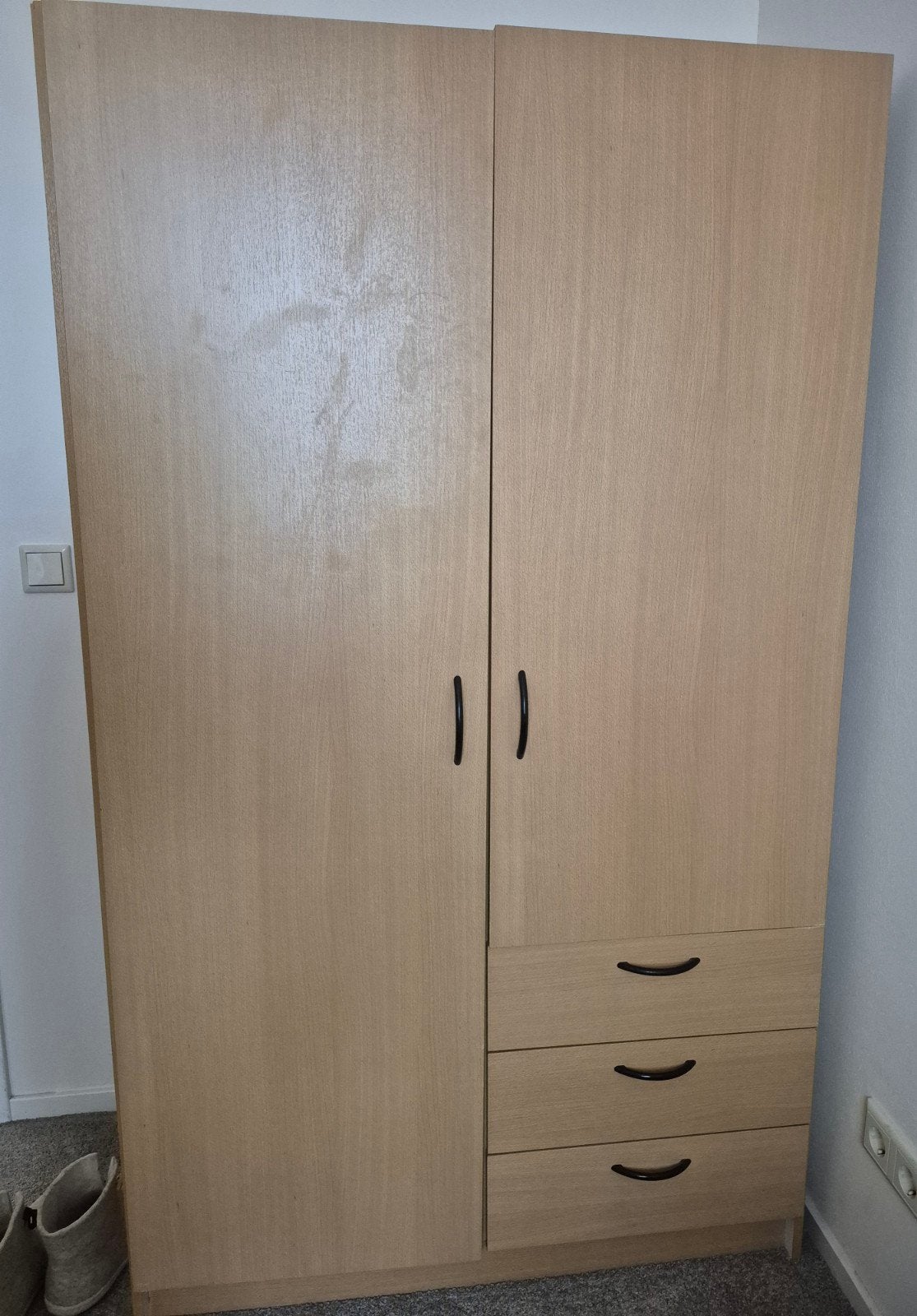 2 Kledingkasten eikenkleur 170cm x100cm, Ophalen, Gebruikt, 100 tot 150 cm, Met lade(s)