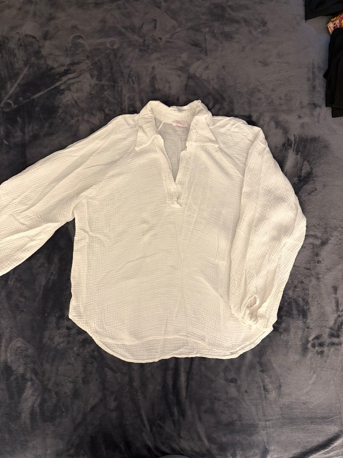 Soepele Katoenen Wafel Blouse Maat 40/42, Kleding | Dames, Ophalen of Verzenden, Zo goed als nieuw, Maat 38/40 (M), Wit