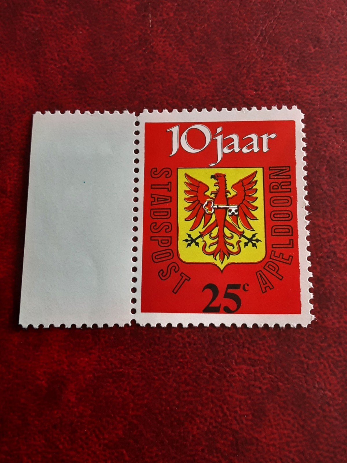 Stadspost Apeldoorn.  10 Jaar  Stadspost 25ct ( pf), Ophalen of Verzenden