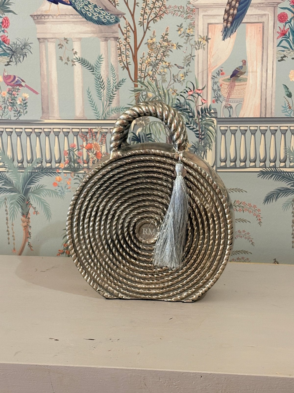 Riviera Maison Bali tas in perfecte staat, Overige materialen, Ophalen of Verzenden, Zilver, Landelijk