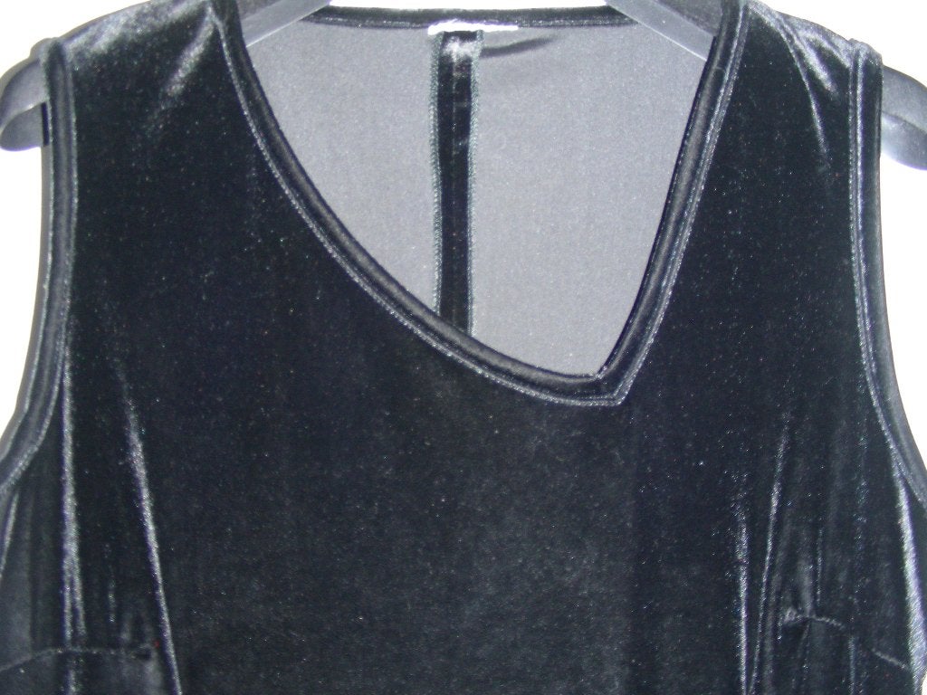 Lange jurk schuine hals zwart velours mt 40 - 42 gala feest, Maat 38/40 (M), Galajurk, Zwart, Ophalen of Verzenden
