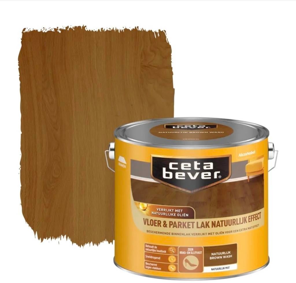 CetaBever Vloer & Parket Lak Natuurlijk Effect - Brown Wash, Ophalen, Nieuw