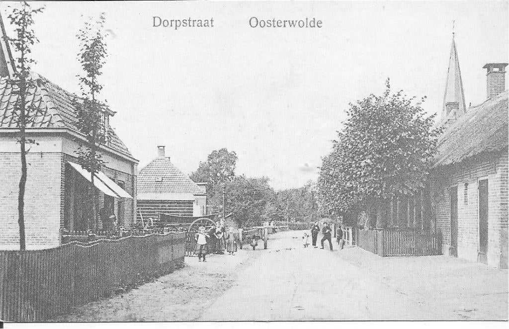 Dorpsstraat Oosterwolde, Ophalen of Verzenden, 1960 tot 1980, Ongelopen, Friesland