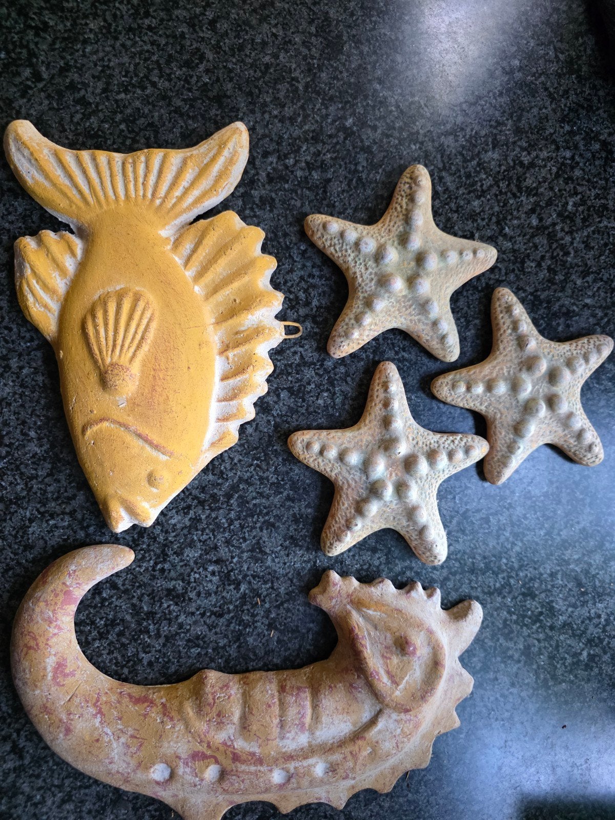 Decoratieve Zeedieren: Vis, Zeepaardje en Zeesterren, Ophalen, Vintage, Gebruikt, Meerkleurig