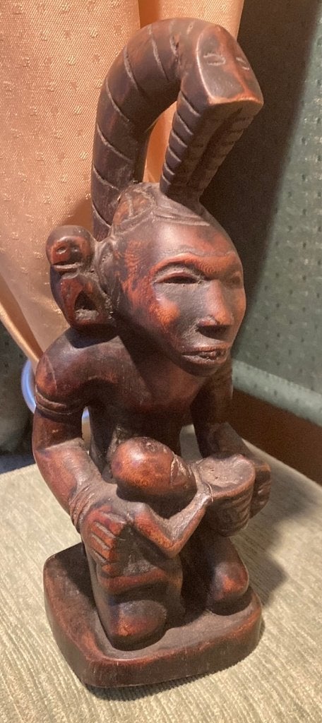 Beeld Kongo Statue Maternity Figure Congo, 22 cm, Afrika, Beeld, Ophalen