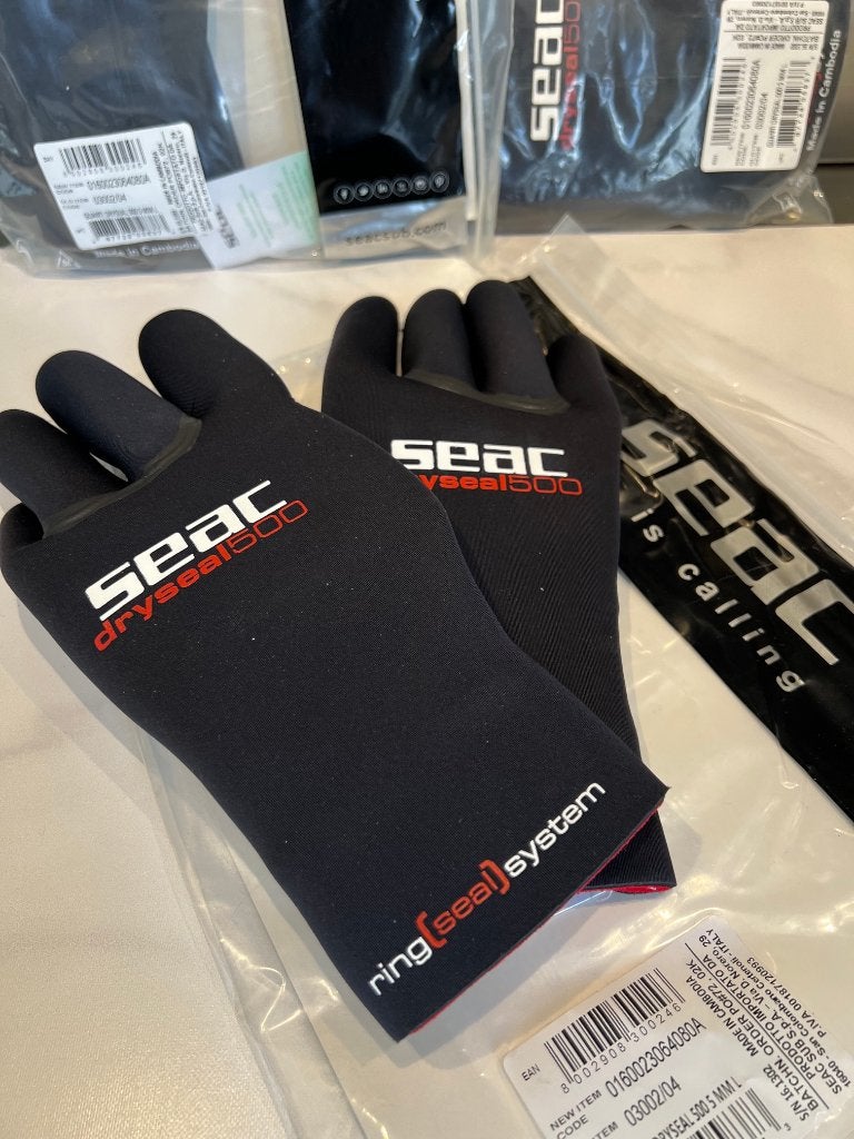 Seac Dryseal Gloves Handschoenen 500 L, Watersport en Boten, Ophalen of Verzenden, Nieuw, Snorkel-accessoires