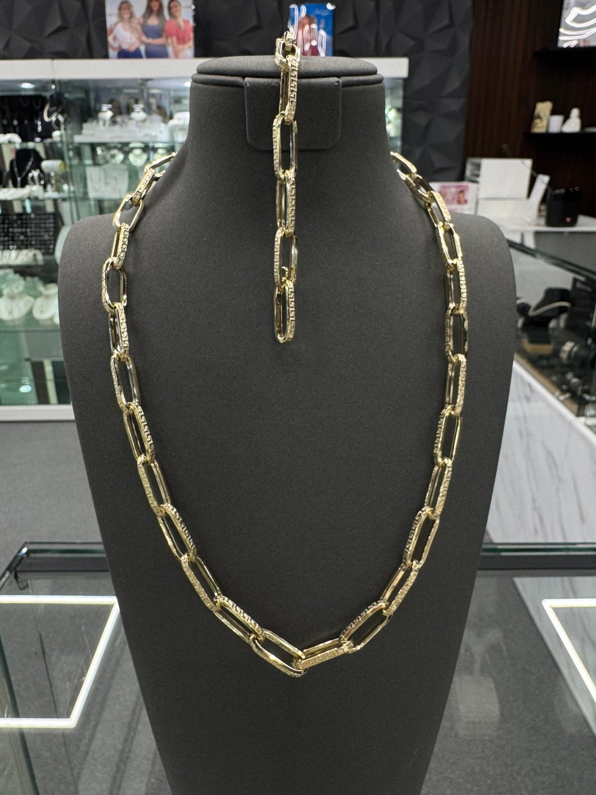 14K Goud - Gouden Ketting + Armband - 14Karaat - Nieuw —, Sieraden, Tassen en Uiterlijk, Kettingen, Ophalen of Verzenden, Nieuw