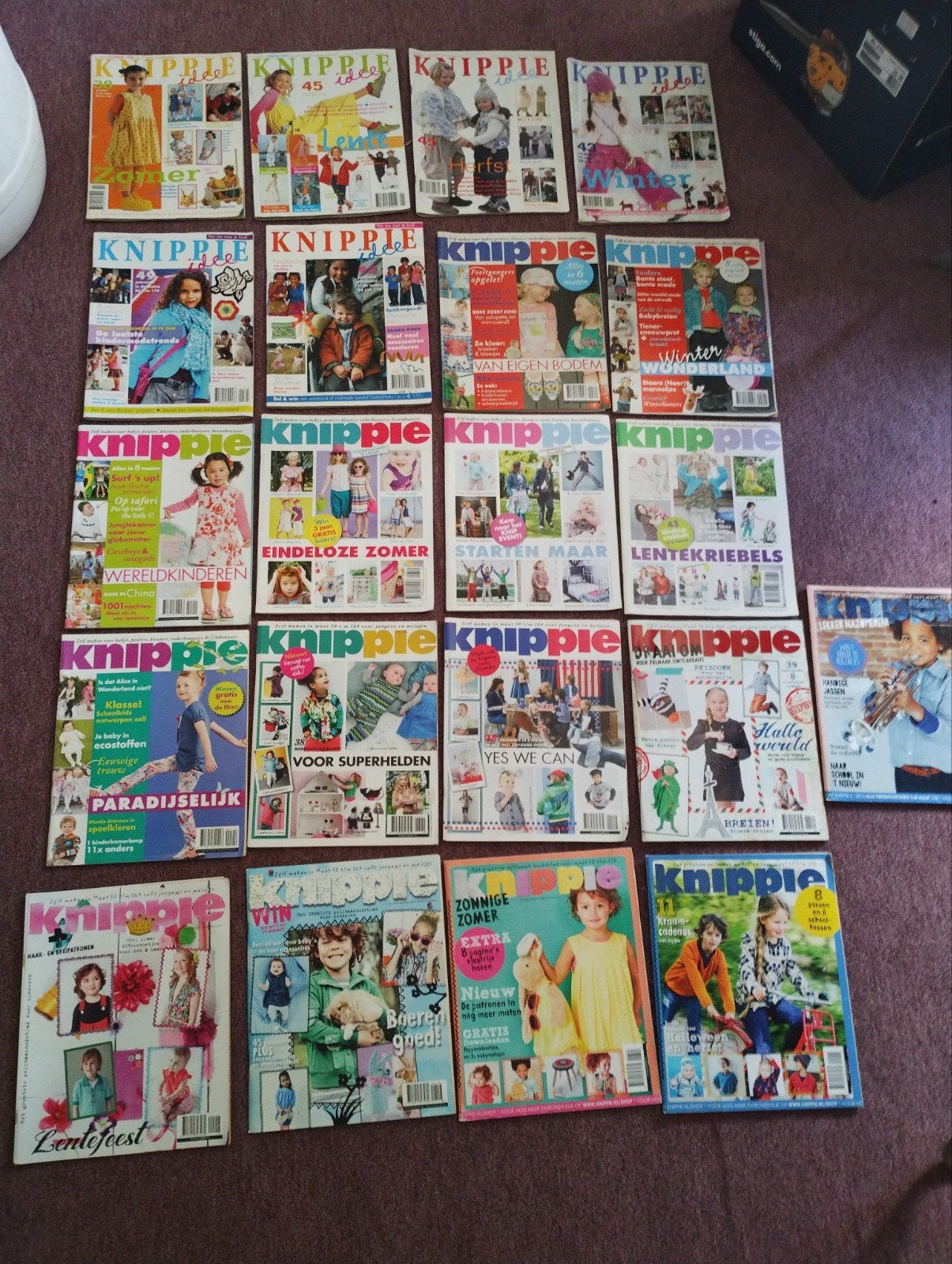 21x knippie knippies knip 1999-2014 / raderbladen vast, Hobby en Vrije tijd, Ophalen of Verzenden, Kind