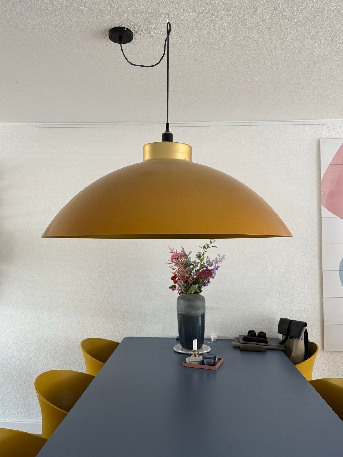 Grote Hanglamp, Huis en Inrichting, Lampen | Hanglampen, Ophalen, Gebruikt, Metaal, Minder dan 50 cm