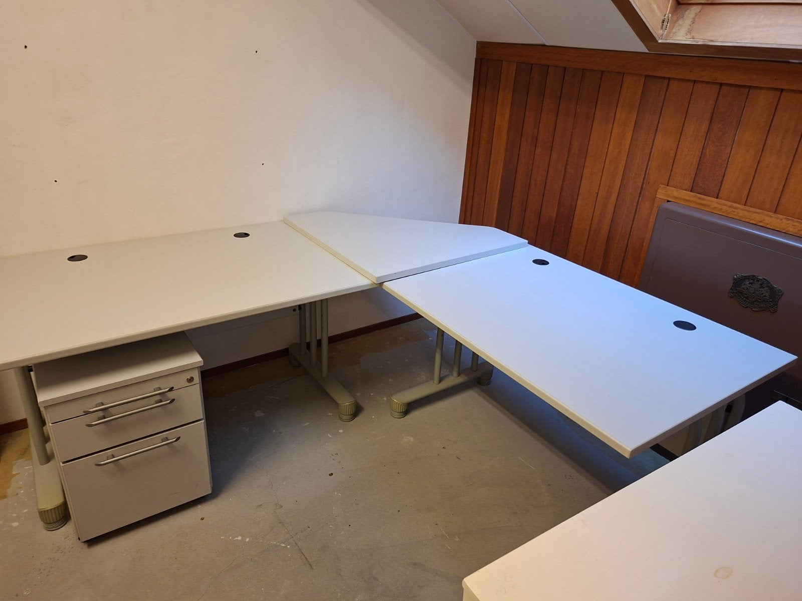 Hoekbureau met ladekastje, Ophalen, Met lades, Gebruikt, Spaanplaat of MDF