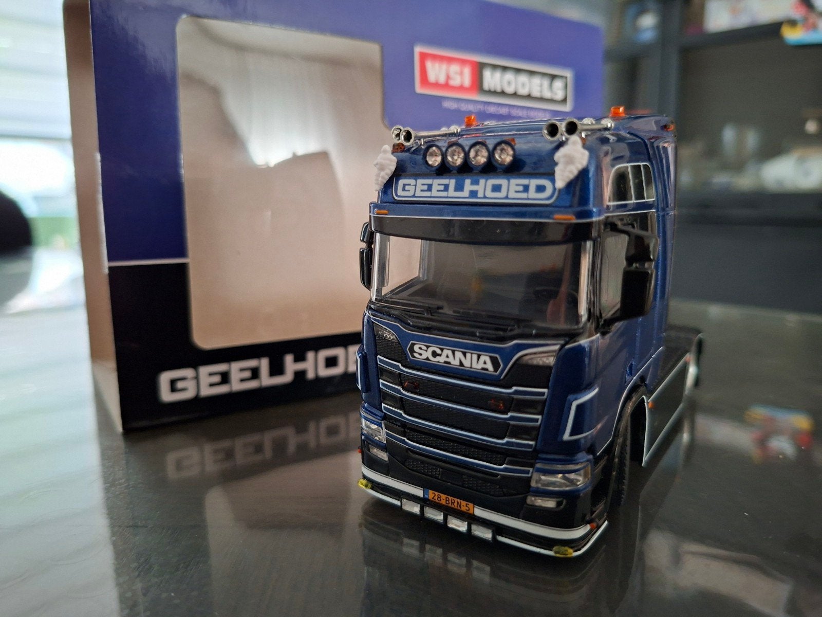WSI Models Scania S580 Geelhoed Transport 1:50, Overige merken, 1:50 of kleiner, Nieuw, Ophalen of Verzenden