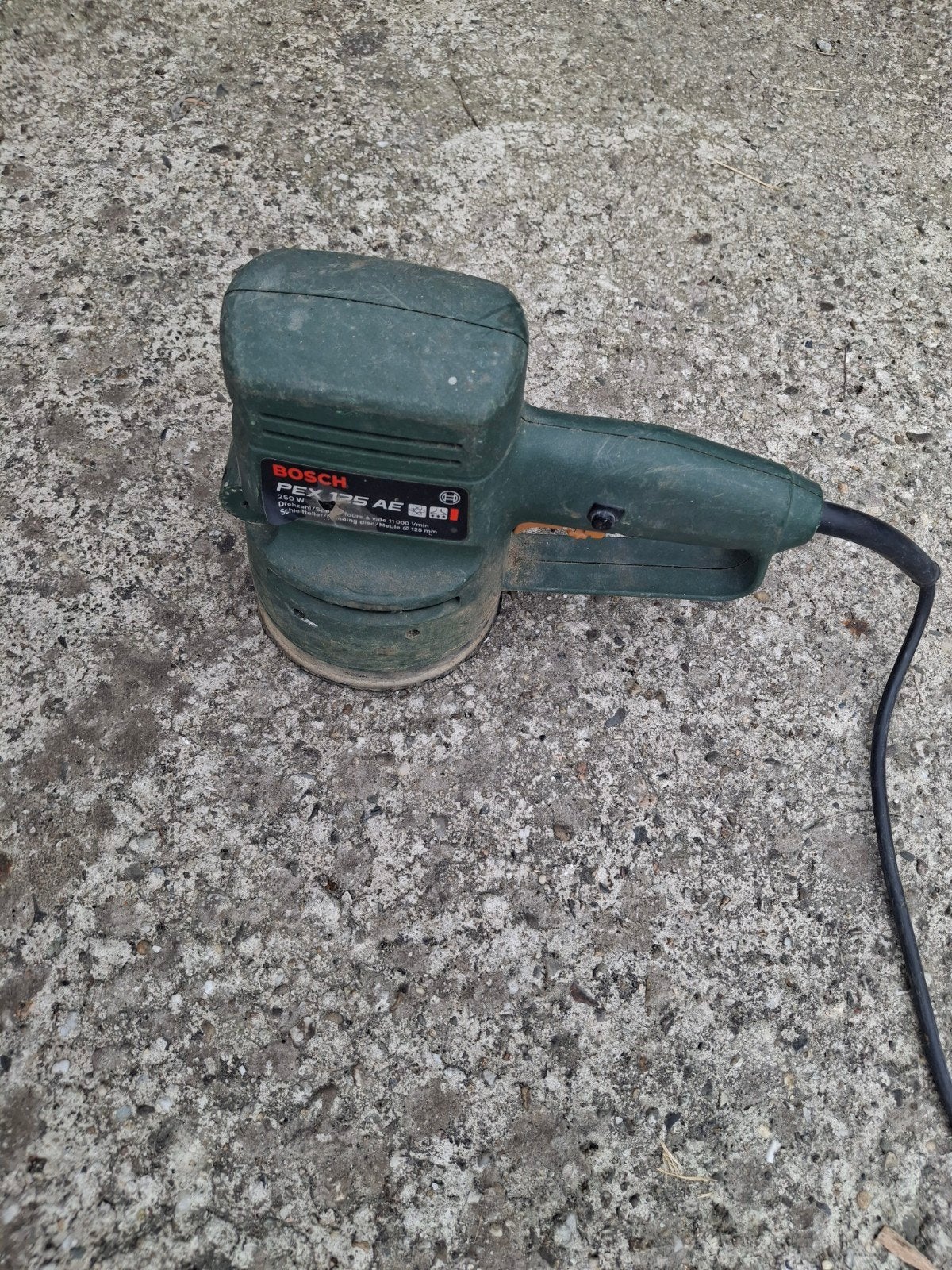 Bosch PEX 125 AE Excentrische Schuurmachine, Ophalen of Verzenden, Gebruikt, Minder dan 600 watt, Excentrische schuurmachine