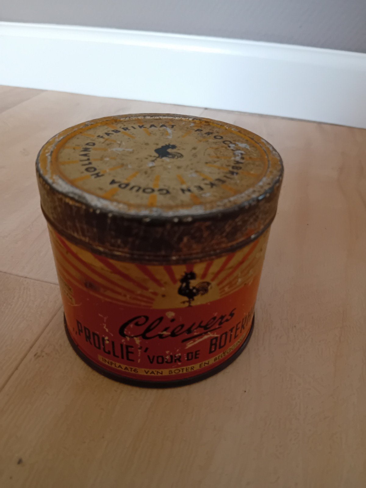 Vintage Blik Proclie Gouda Holland - Antiek Verzamelobject, Verzamelen, Blikken, Ophalen of Verzenden, Gebruikt, Overige, Overige merken