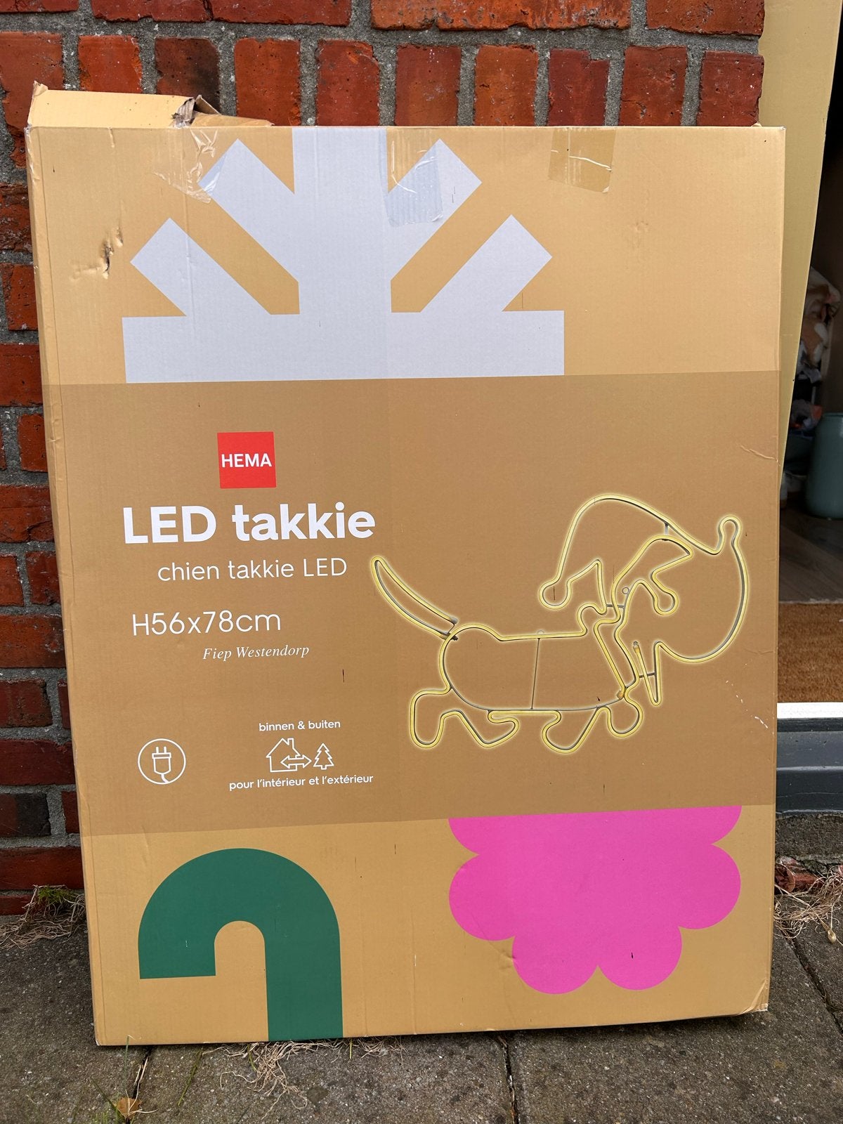 Hema LED takkie hond - binnen en buiten decoratie, Ophalen, Overige merken, Kunststof, Meerkleurig
