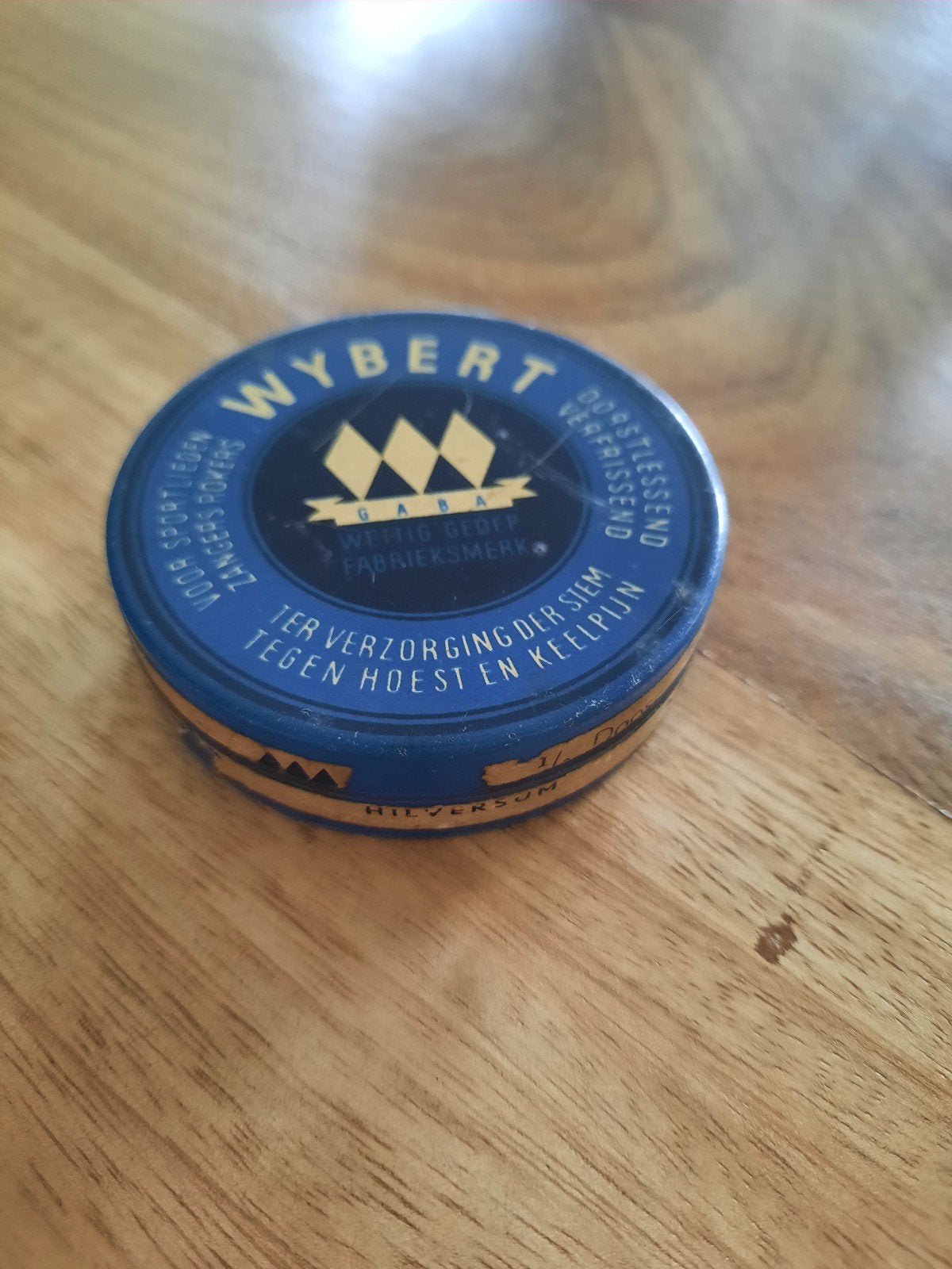 Vintage Wybert Gaba blikje - Hoest en keelpijn, Ophalen of Verzenden, Gebruikt, Overige, Overige merken