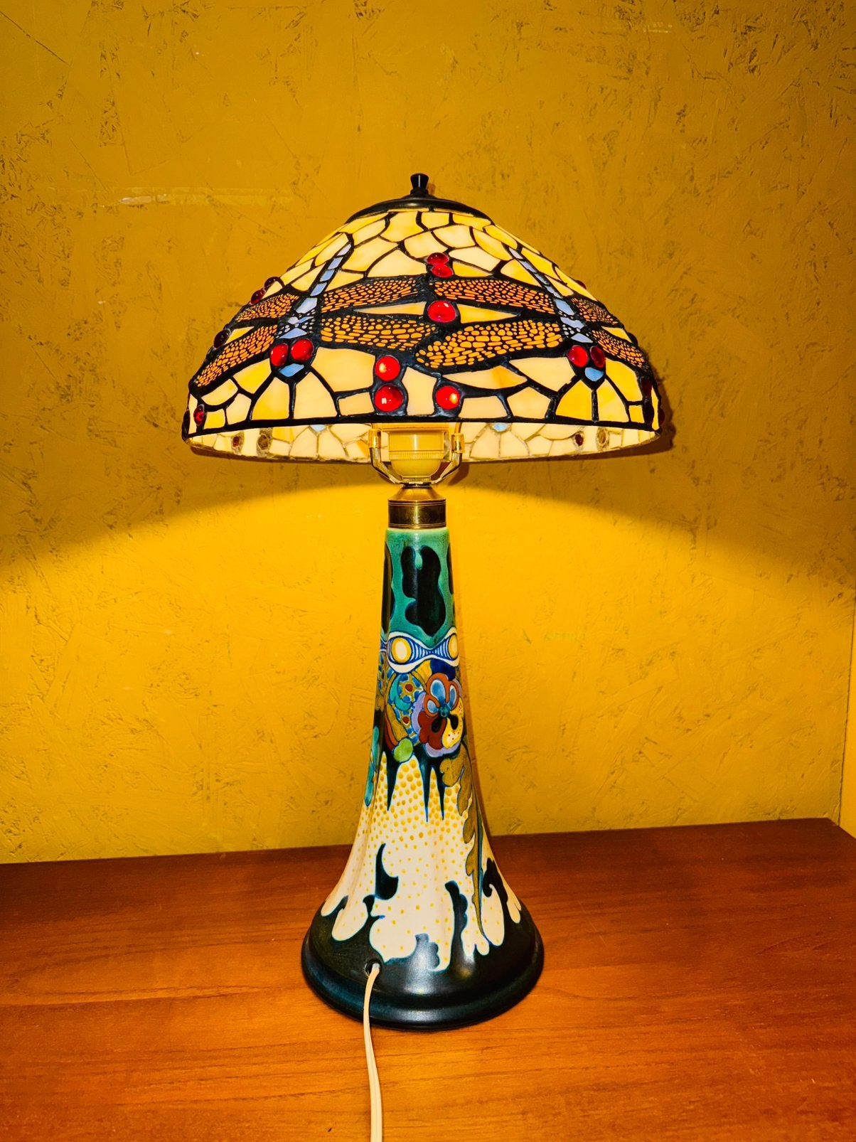 Gouda Plateel decor Corona lamp 0124, Ophalen of Verzenden