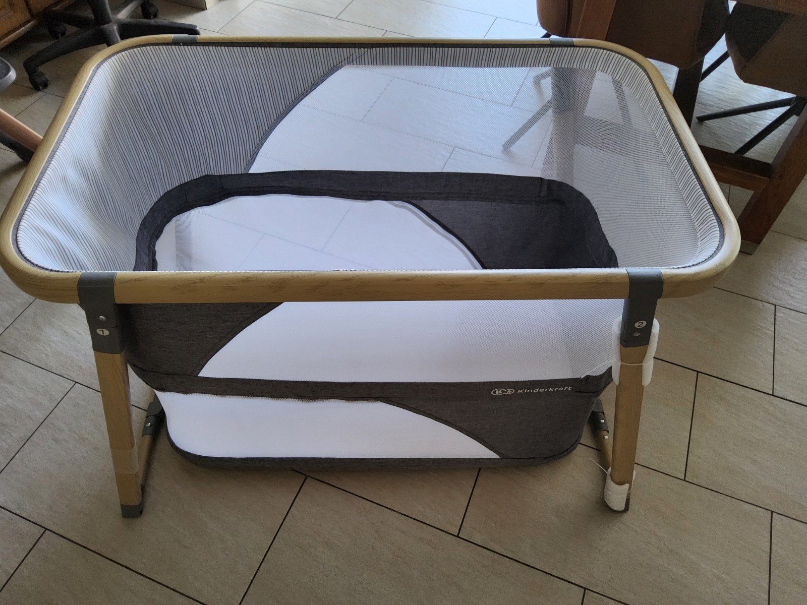 Kinderkraft Sofi Campingbedje/Co-sleeper 4in1, Ophalen, Zo goed als nieuw, Reisbedje