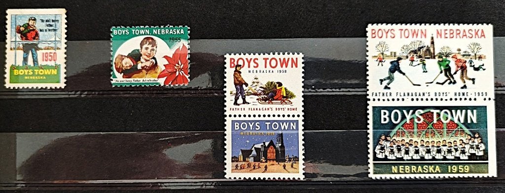 USA : Boys Town sluitzegels jaren 50, Verzenden, Overige thema's