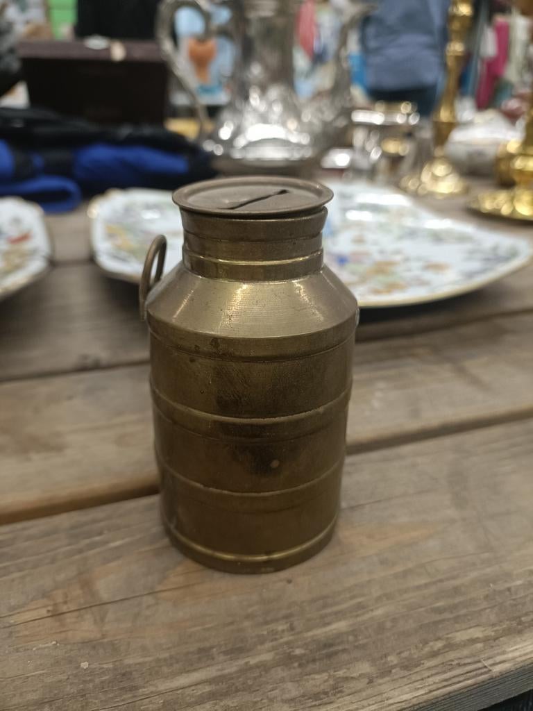 Antieke NEMI spaarmelkbus - Uniek verzamelobject, Ophalen of Verzenden