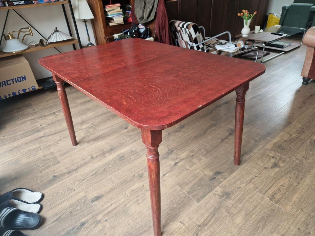 Uitklapbare eettafel, Ophalen