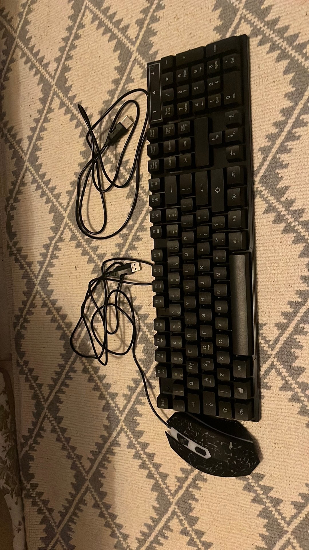 Keybord en muis set, Computers en Software, Toetsenborden, Ophalen, Gaming toetsenbord, Azerty, Zo goed als nieuw