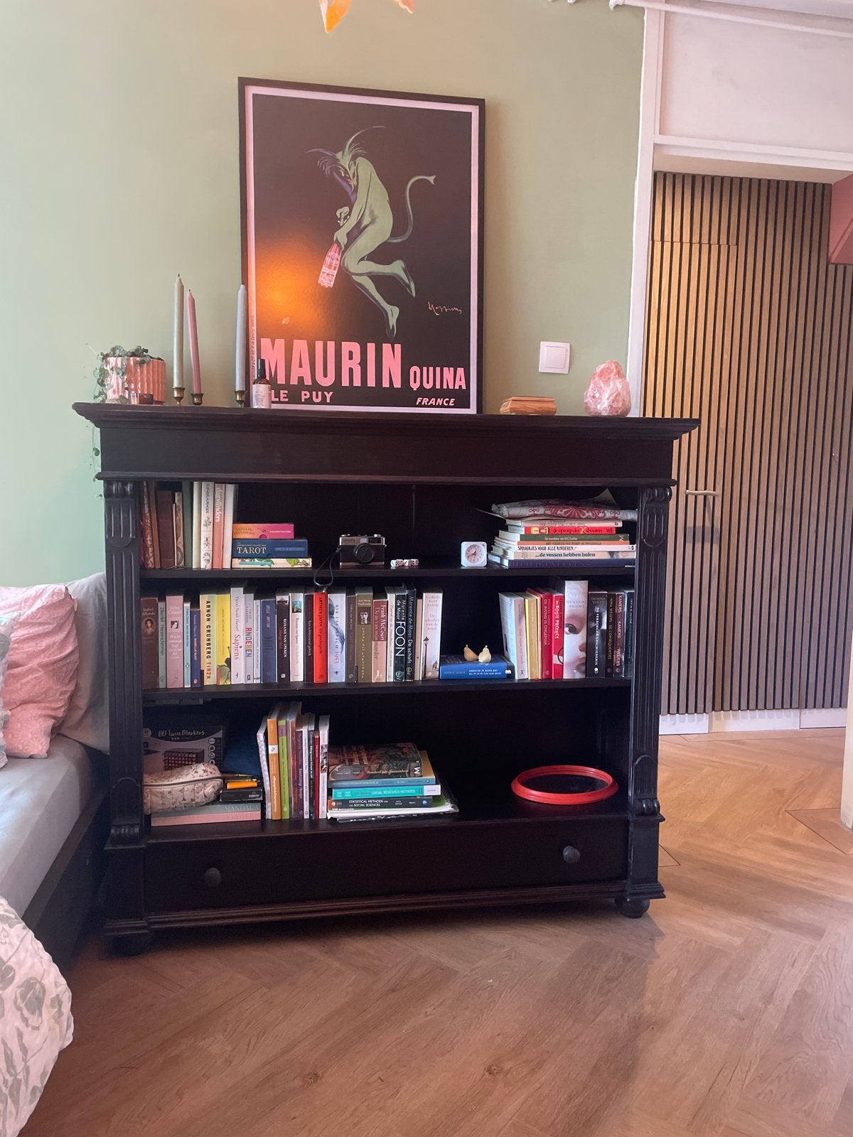 Prachtige ruime boekenkast - 139x125x41 cm, Huis en Inrichting, Ophalen, Gebruikt, 100 tot 150 cm, Met lade(s)