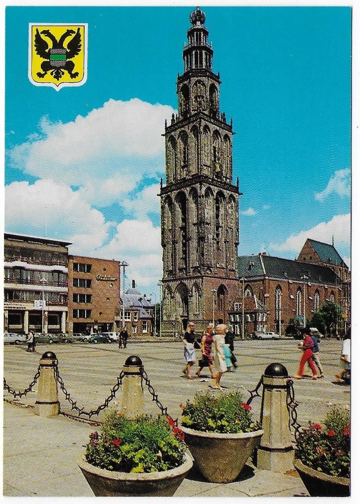 Groningen Martinitoren ongelopen Ansichtkaart ( B4840 ), Ophalen of Verzenden, 1980 tot heden, Ongelopen, Groningen