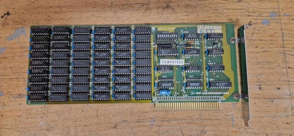 8 en 16 bits ISA Geheugenkaart 256KB/384KB voor XT-systemen, Computers en Software, Ophalen of Verzenden