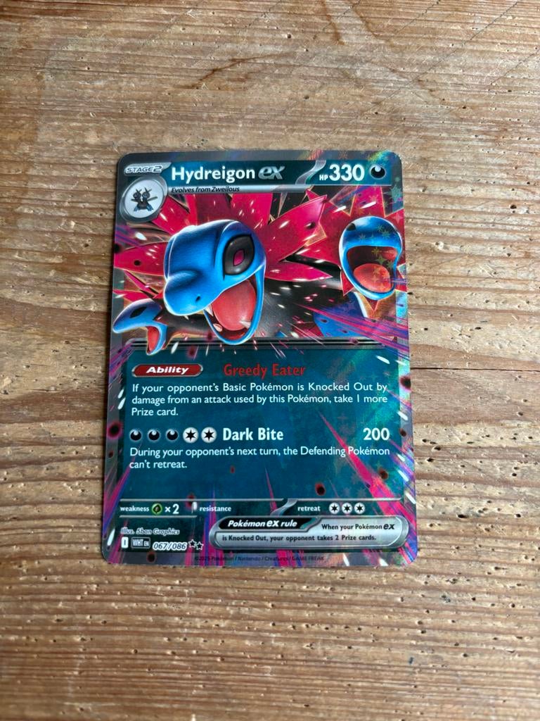 Pokémon kaart Hydreigon ex 067/086, Ophalen of Verzenden, Gebruikt, Losse kaart, Foil