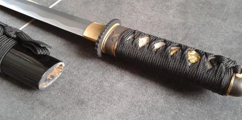 Scherp damast samurai tanto mes, zwaard, sabel, mes, dolk, Verzamelen, Ophalen of Verzenden, Overige soorten, Zwaard of Sabel