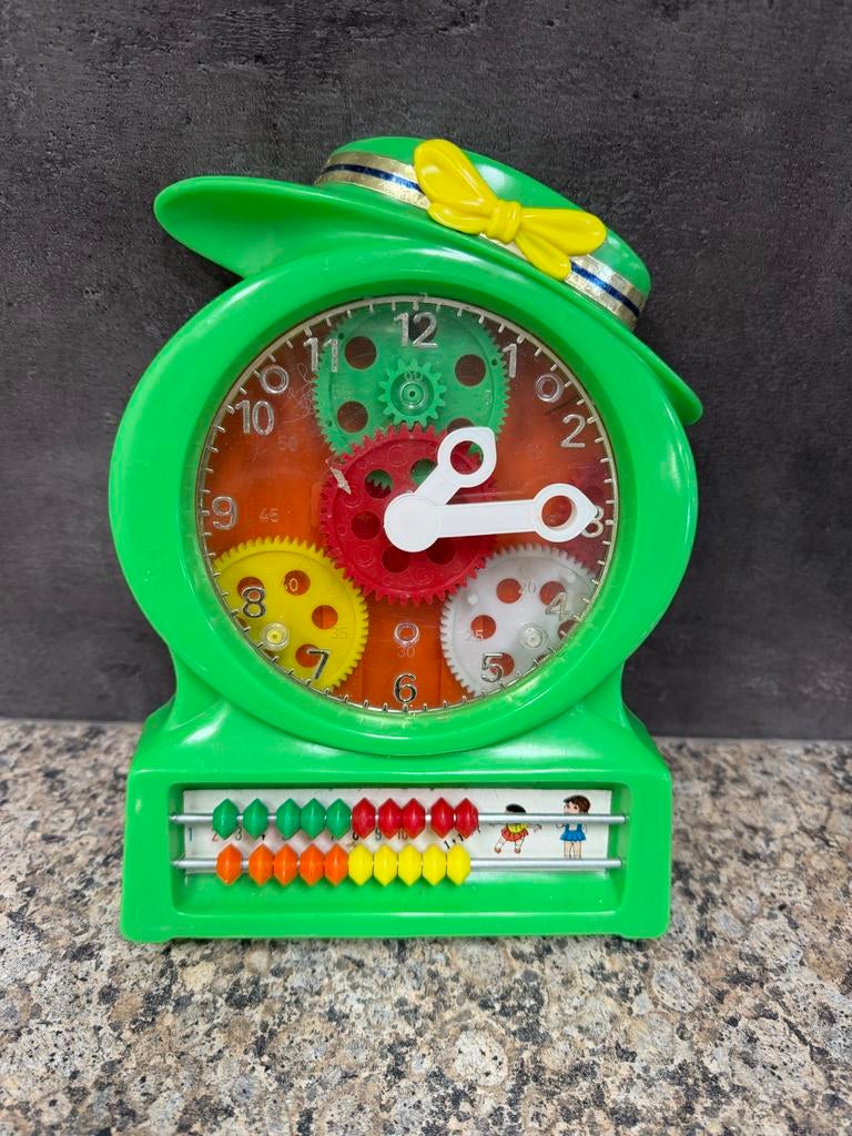 Vintage Panda Educatieve Klok met Telraam - Made in HK, Ophalen of Verzenden, Gebruikt, Rekenen