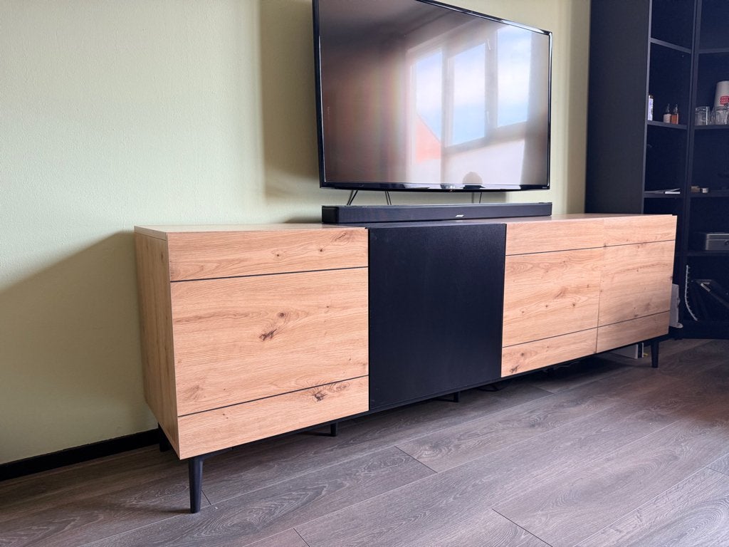 TV meubel, Huis en Inrichting, Kasten | Televisiemeubels, Ophalen, Gebruikt, 150 tot 200 cm, Overige materialen