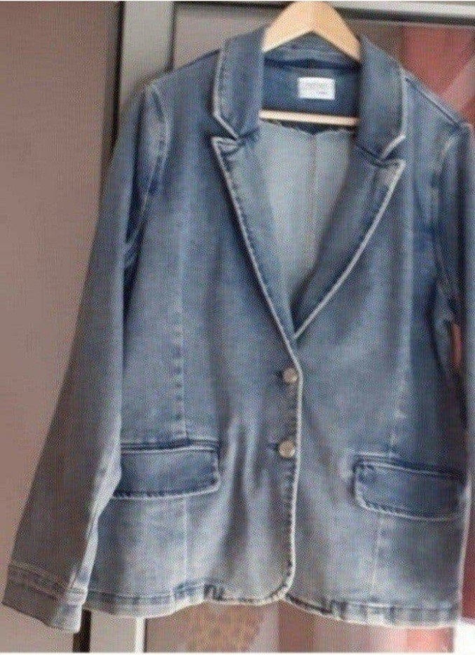norah blazer spijkerstof maat 40, Ophalen of Verzenden, Zo goed als nieuw, Maat 38/40 (M), Blauw