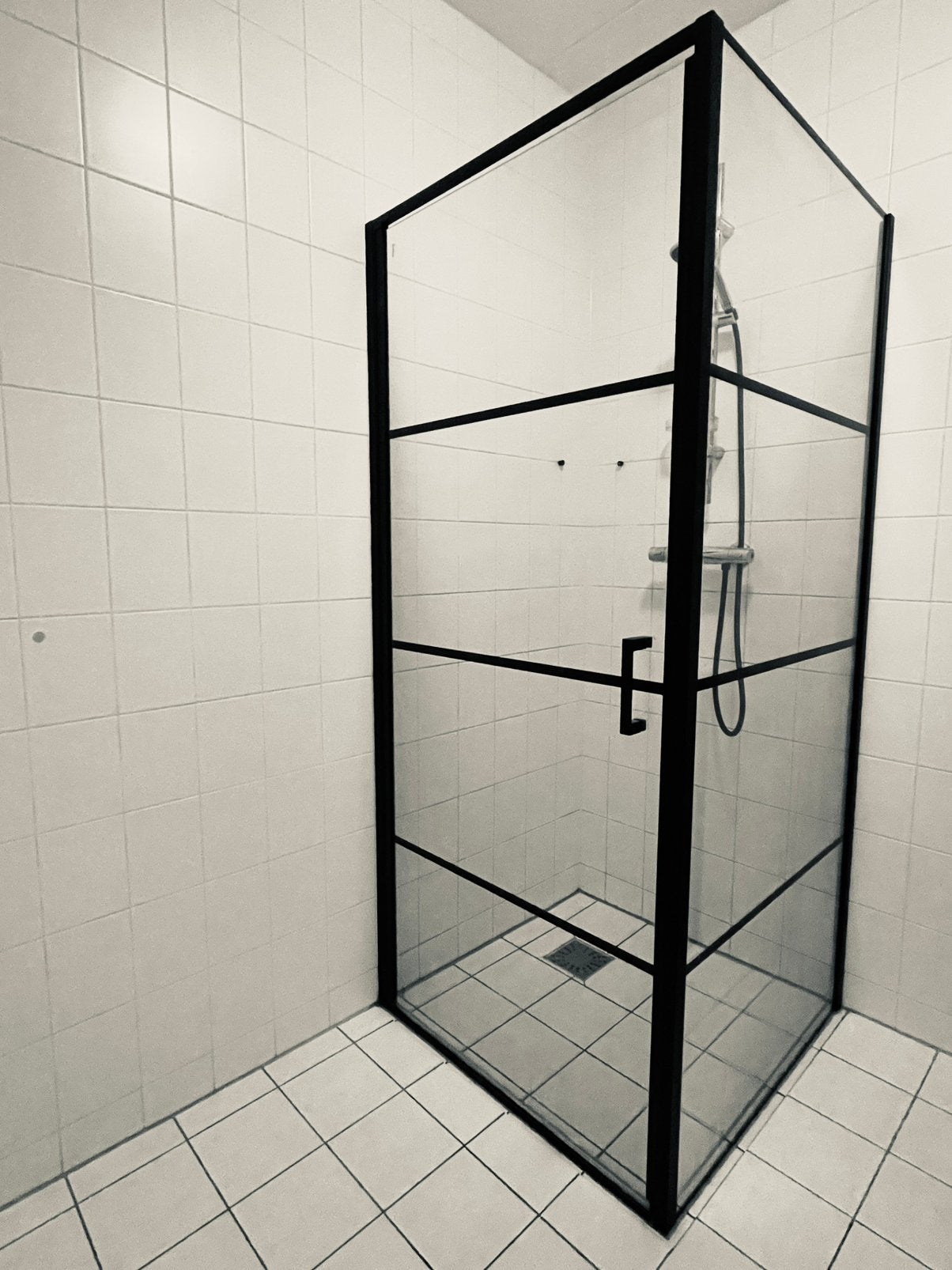 Douchecabine douchecel douchehoek zwart, Ophalen, Gebruikt